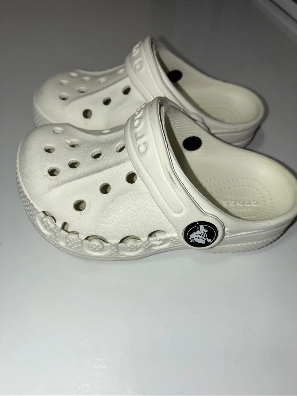 CROCS Kids White Classic Clog Sandals